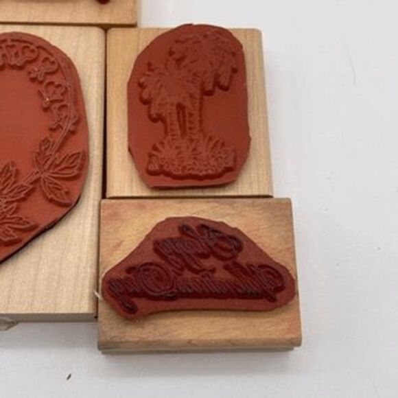 Lot of 6 Rubber Stamps for Crafting Floral Valentine’s Day Orchid Calla Lily - Picture 6 of 16